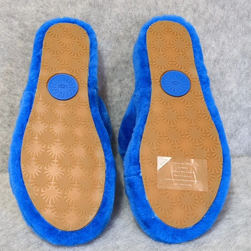 UGG Women's Oh Yeah Sheepskin Slippers in Dive Blue Sz 9 NWOT - Picture 10 of 11